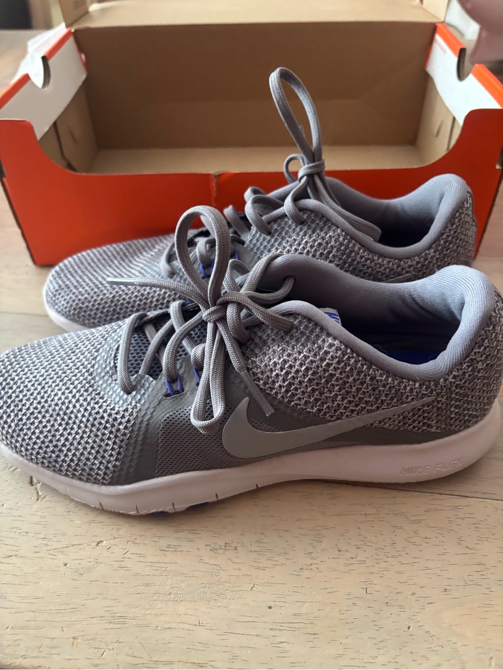 Nike Women’s Gray Knit Training Sneakers
